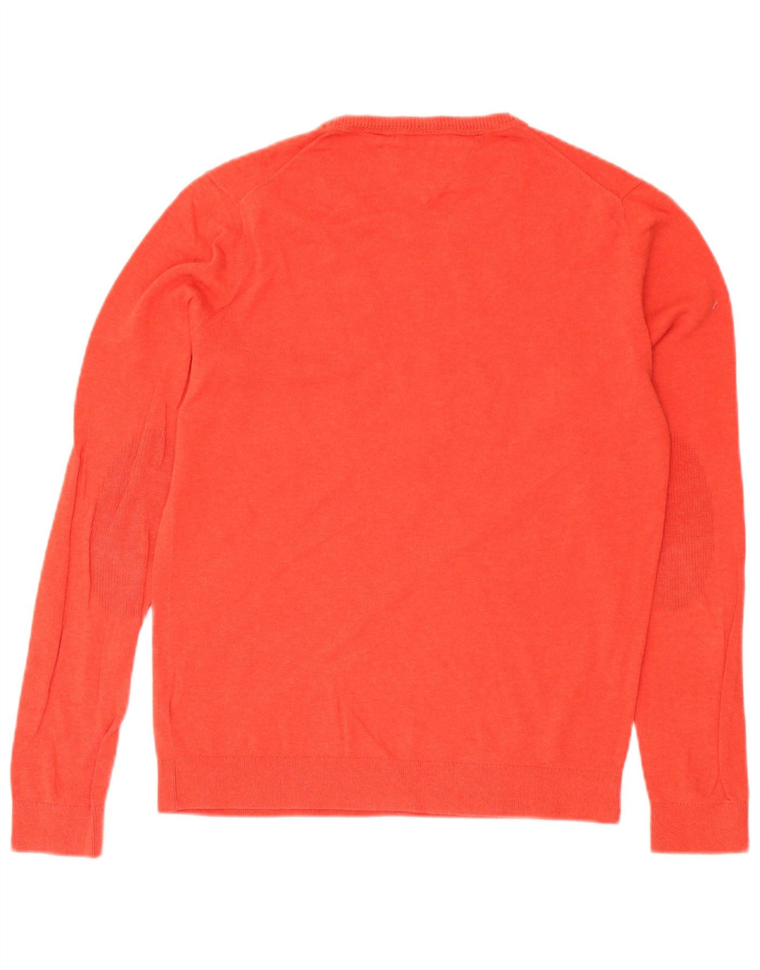 Męski sweter z okrągłym dekoltem Tommy Hilfiger, duży, czerwony, bawełniany