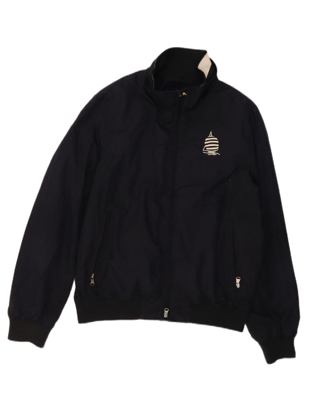 MARINA YACHTING Mens Bomber Jacket IT 52 XL Navy Blue Polyester