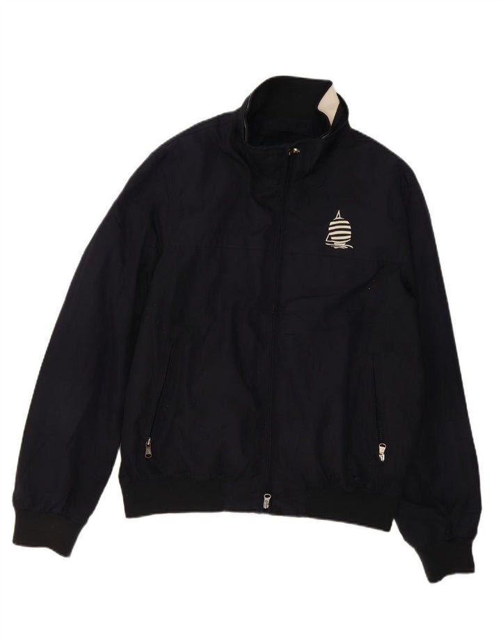 MARINA YACHTING Mens Bomber Jacket IT 52 XL Navy Blue Polyester