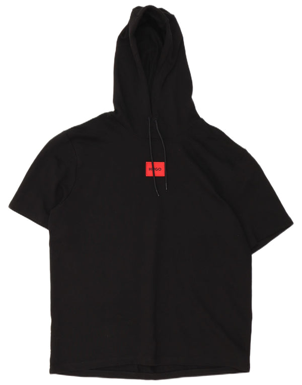 Męska koszulka z kapturem Hugo Boss XL, czarna, bawełniana