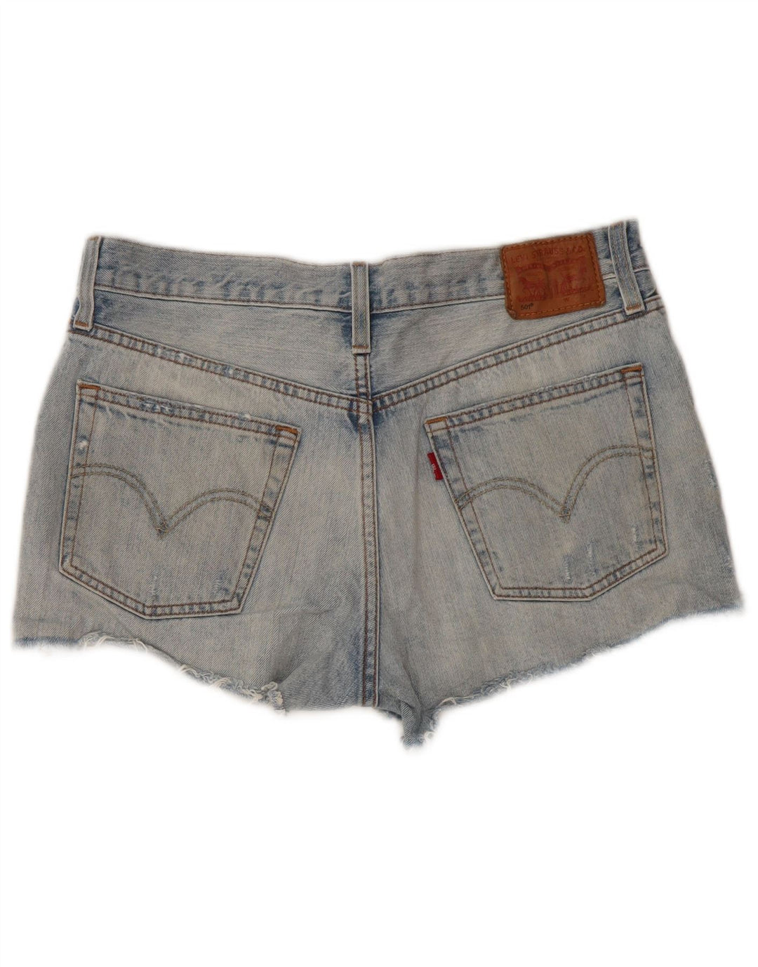 Damskie spodnie jeansowe Levi's 501 Distressed W29 Średnioniebieskie bawełniane