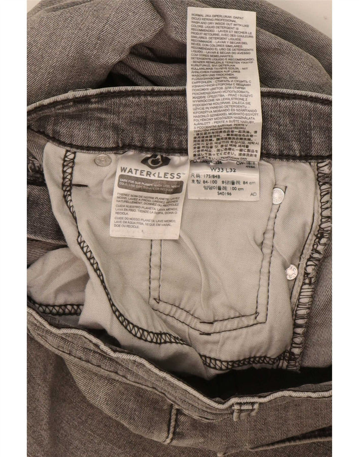 Męskie jeansy Levi's 511 Slim W33 L32 Szara bawełna
