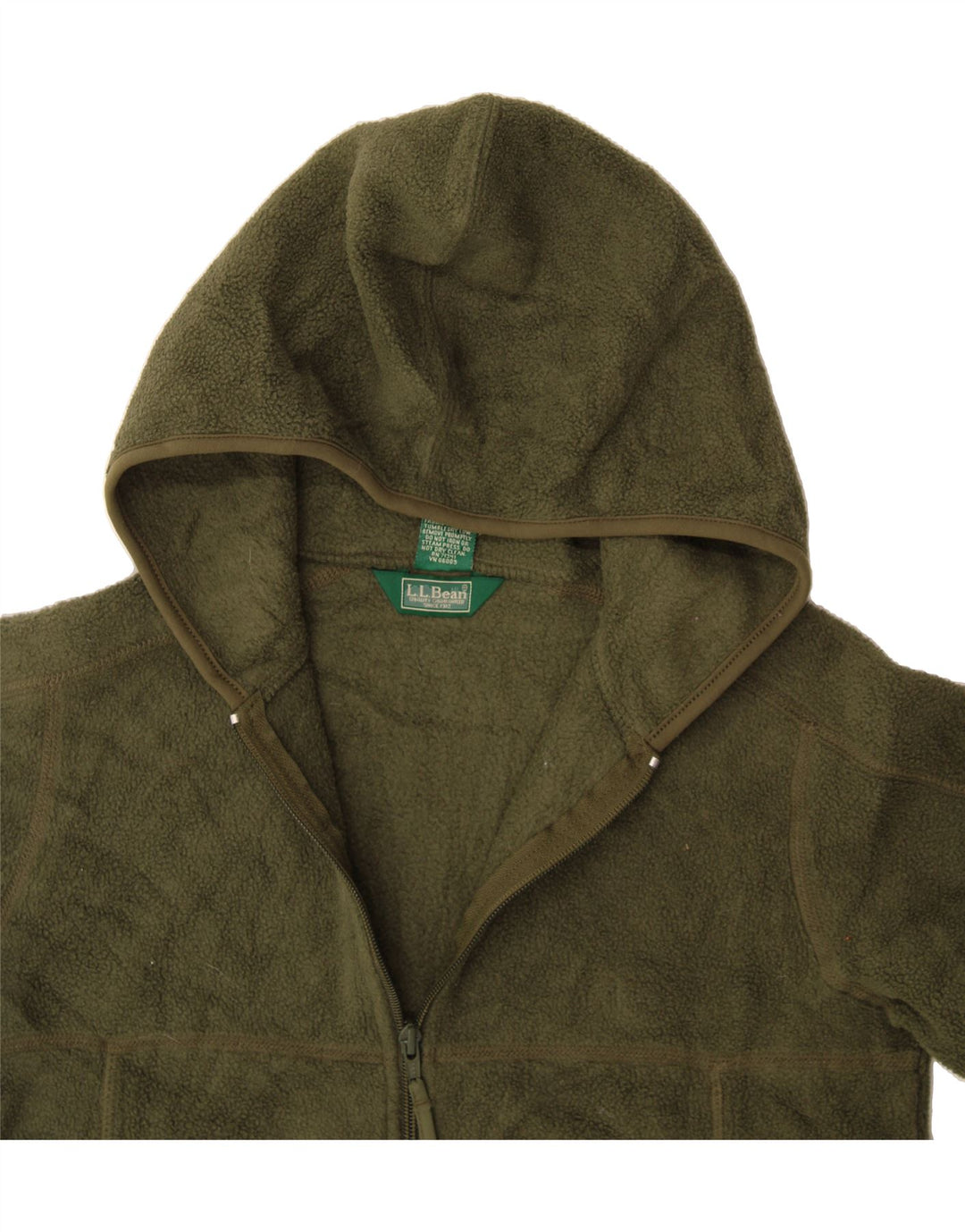 L.L.BEAN Boys Hooded Fleece Jacket 10-11 Years Medium  Green Polyester Vintage L.L.Bean and Second-Hand L.L.Bean from Messina Hembry 