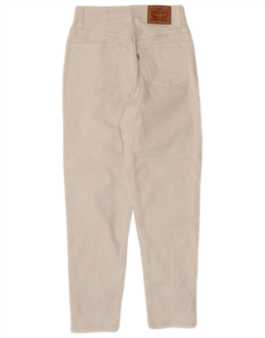 Damskie jeansy Levi's Mom Cropped W24 L24 Off White Cotton