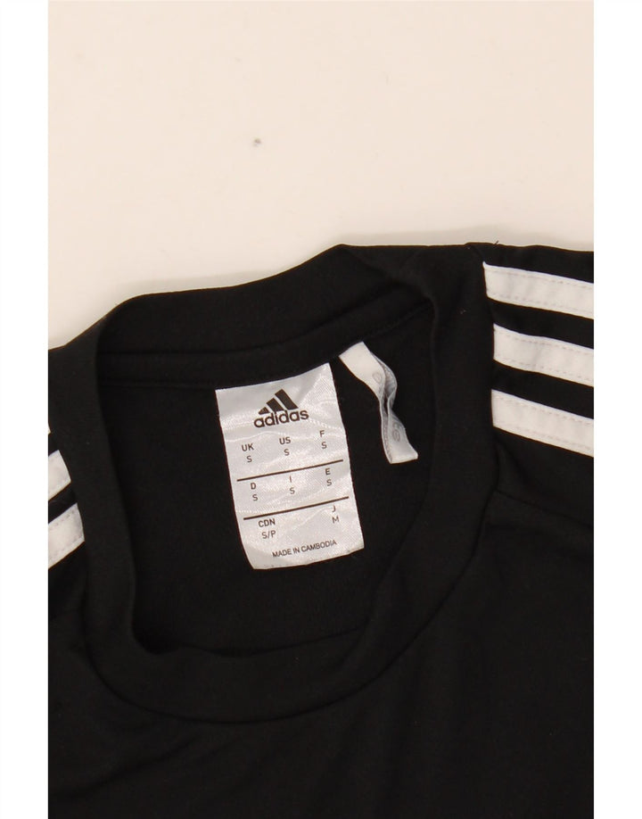 Męski T-shirt ADIDAS Climalite, mały, czarny, z blokami kolorów