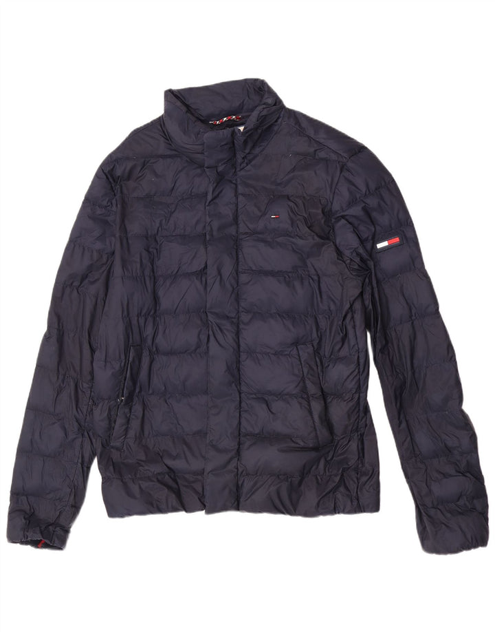 Męska ocieplana kurtka Tommy Hilfiger UK 36 Small Granatowa Poliamid