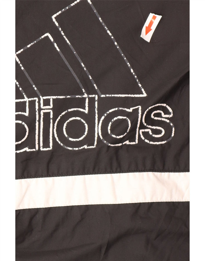 Chłopięcy płaszcz wiatrówkowy Adidas Graphic 13-14 lat Czarny poliamid