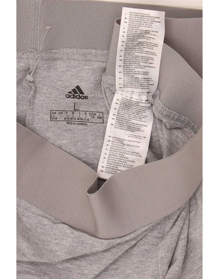 Legginsy damskie Adidas UK 16/18, duże, szare, bawełniane