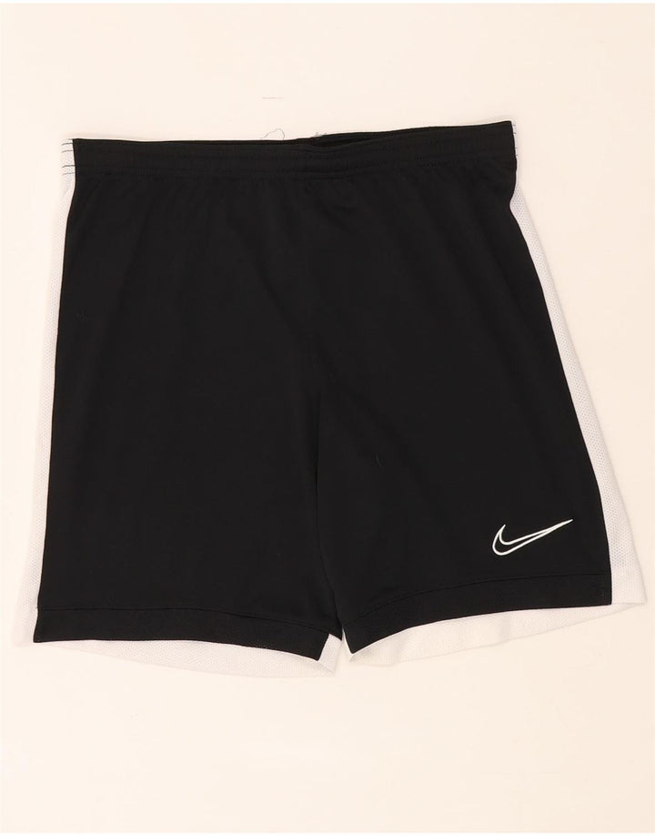 Męskie spodenki sportowe Nike, poliester w kolorze średniej czerni, z blokami kolorów