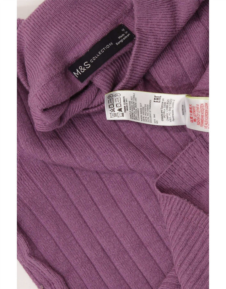 Marks & Spencer Damski sweter z golfem UK 12, średni fiolet