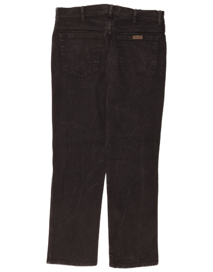 Męskie jeansy Wrangler o prostym kroju W36 L32, czarne, bawełniane