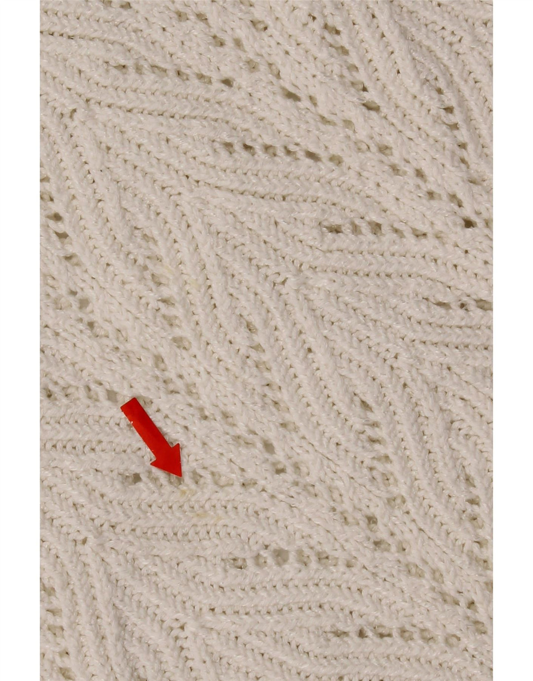 Sweter damski w stylu vintage z golfem UK 14, duży biały