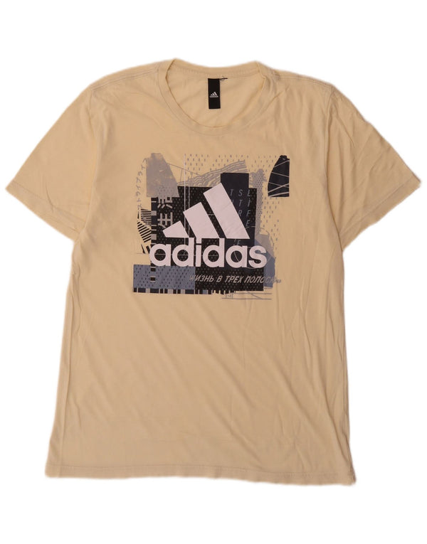 Męska koszulka graficzna Adidas Top Medium Yellow
