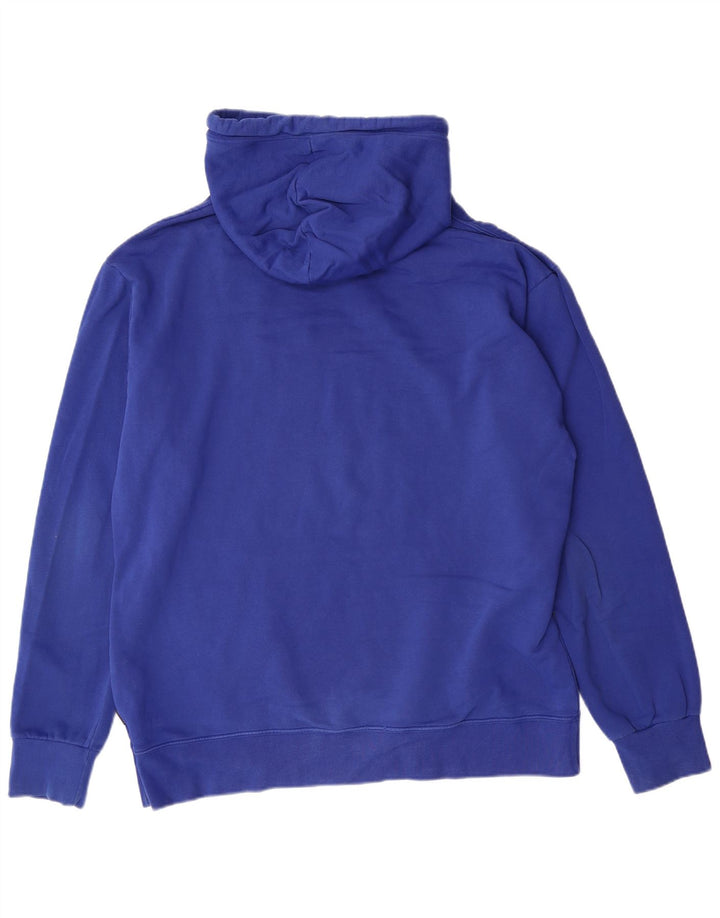 CONVERSE Męski sweter z kapturem i grafiką, duży, niebieski, bawełniany