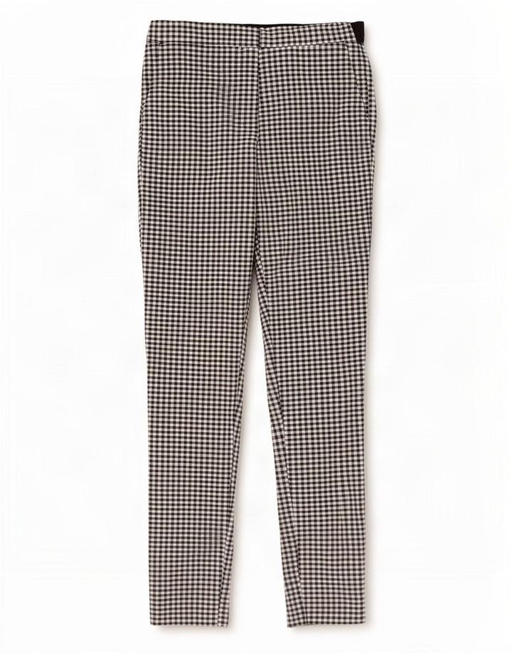 Spodnie damskie Zara Slim Chino, małe W27 L27, czarne w kratkę