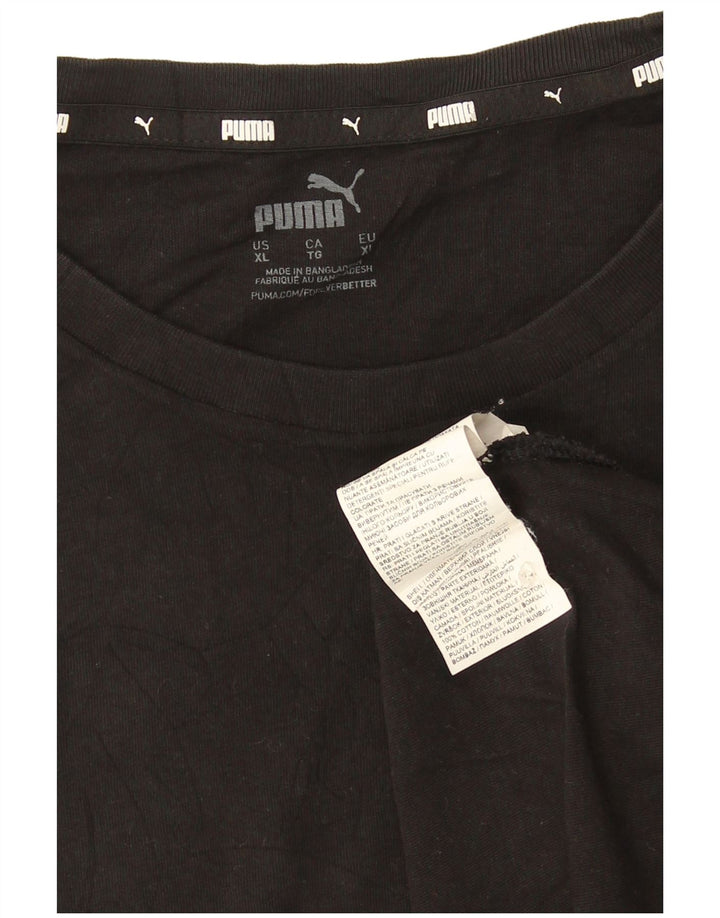 T-shirt męski Puma XL, czarny, bawełniany