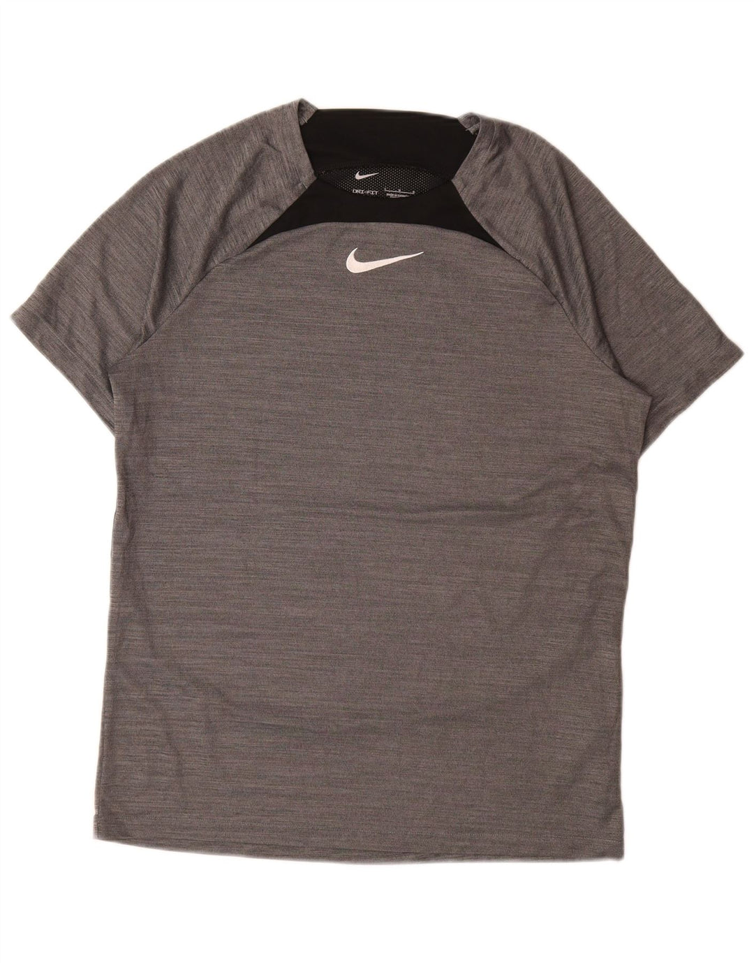 Męski T-shirt Nike Dri Fit, duży, szary poliester z blokami kolorów