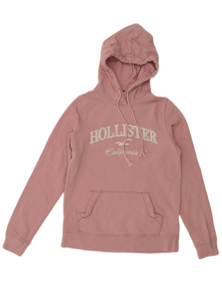 Damski sweter z kapturem HOLLISTER UK 6 XS, różowy, bawełniany