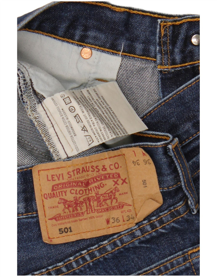 Męskie dżinsy Levi's 501 Capri W36 L22 Niebieska bawełna