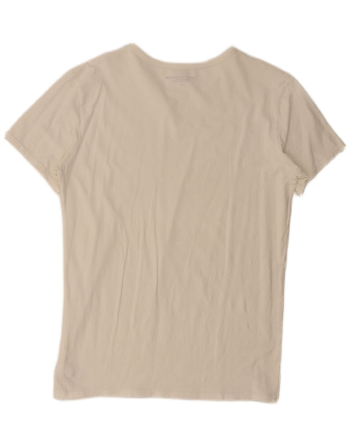 T-shirt męski Tommy Hilfiger, duży, biały, bawełniany