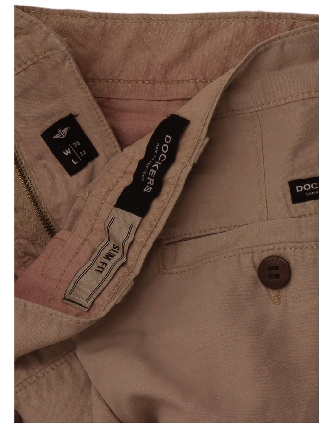 Spodnie damskie DOCKERS Slim Fit Chino W30 L28 Beżowe