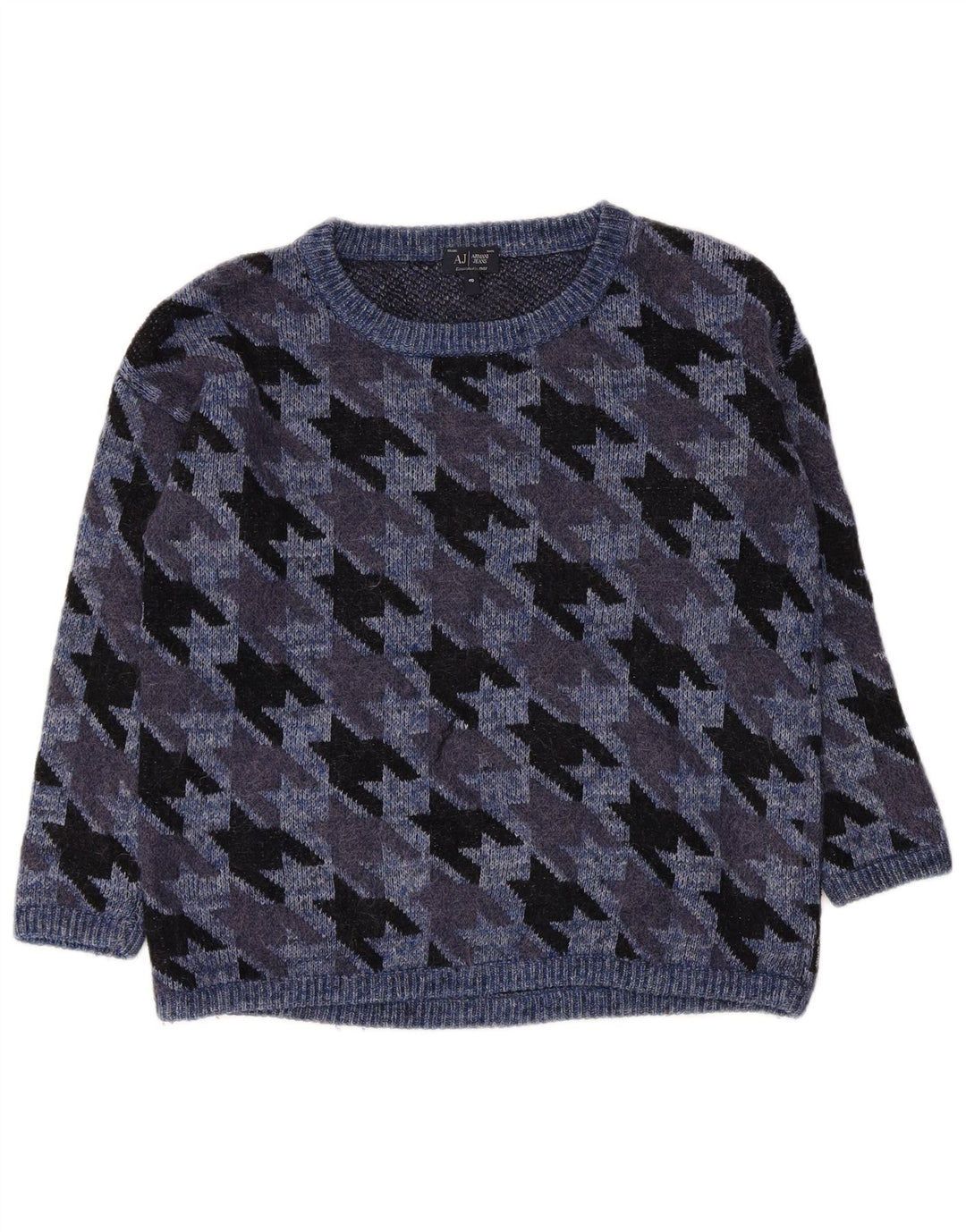 Damski sweter z dekoltem w łódkę Armani Jeans EU 40, średni granatowy