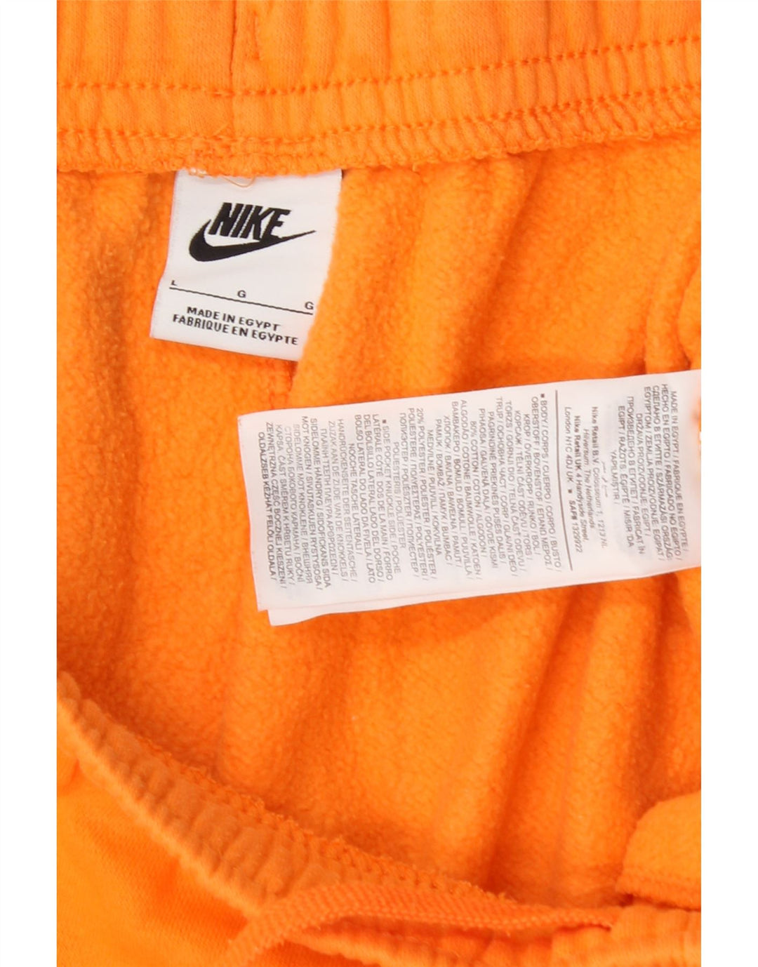 Męskie spodnie dresowe Nike, duże, pomarańczowe, bawełniane