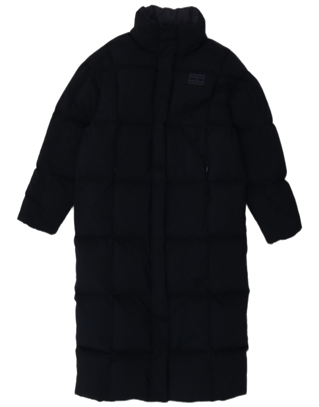 Damski płaszcz oversize Tommy Hilfiger z podszewką UK 10, mały, granatowy, poliester