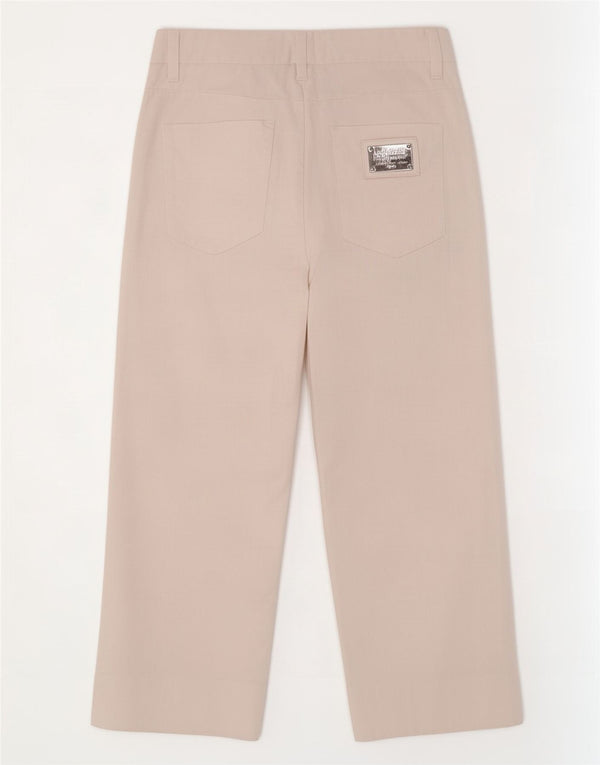 Damskie spodnie Capri Dolce & Gabbana IT 38 XS W26 L22 Biała bawełna