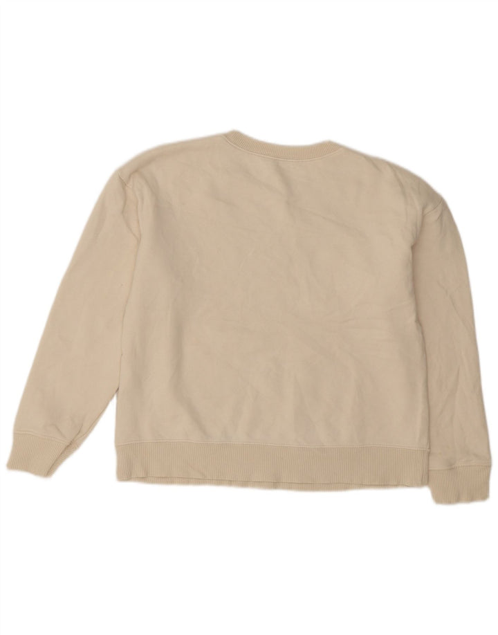 Damska bluza oversize Zara z grafiką UK 10, mała w kolorze złamanej bieli