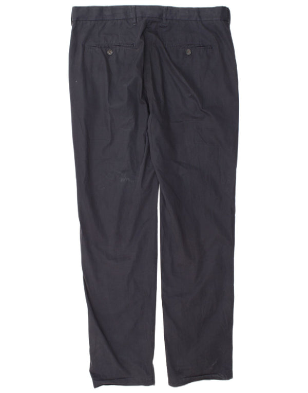 Marks & Spencer Męskie proste spodnie chino W34 L33 Granatowa bawełna