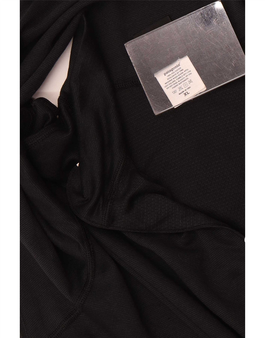 Męski dres Patagonia z zamkiem błyskawicznym, top XL, czarny poliester