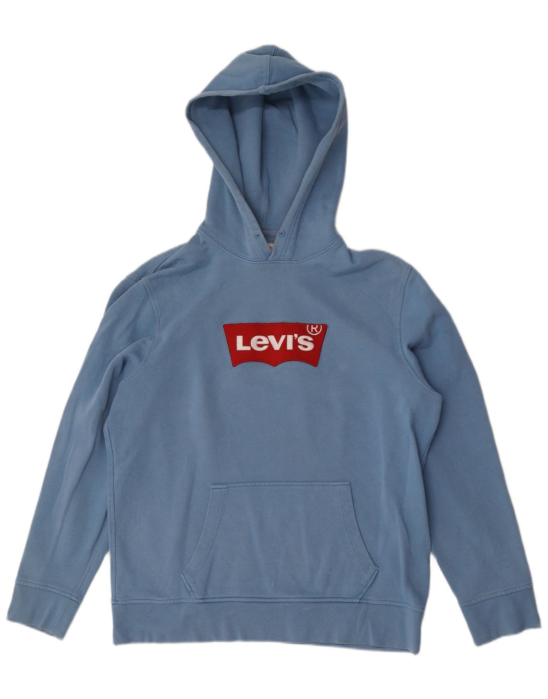 Męski sweter z kapturem i grafiką Levi's, duży, niebieski, bawełniany