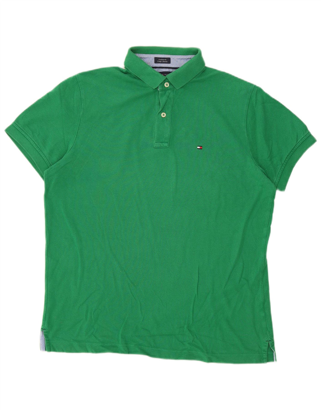Męska koszulka polo o dopasowanym kroju TOMMY HILFIGER w kolorze średniozielonym
