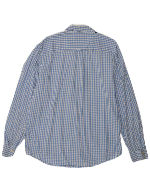 Crew Clothing Męska koszula o klasycznym kroju XL, niebieska bawełniana kratka