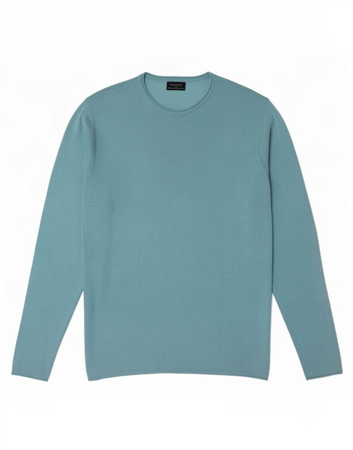 Zara Męski top z długim rękawem XL, turkusowy