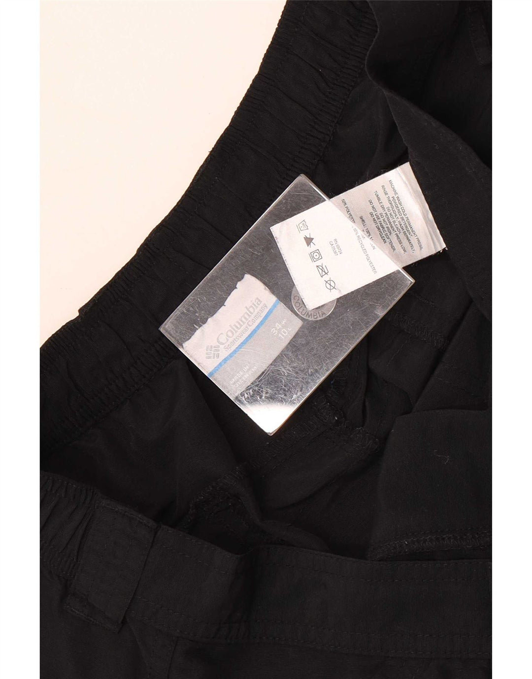 Męskie spodenki cargo Columbia Omni-Shade W34, duże, czarne, poliestrowe