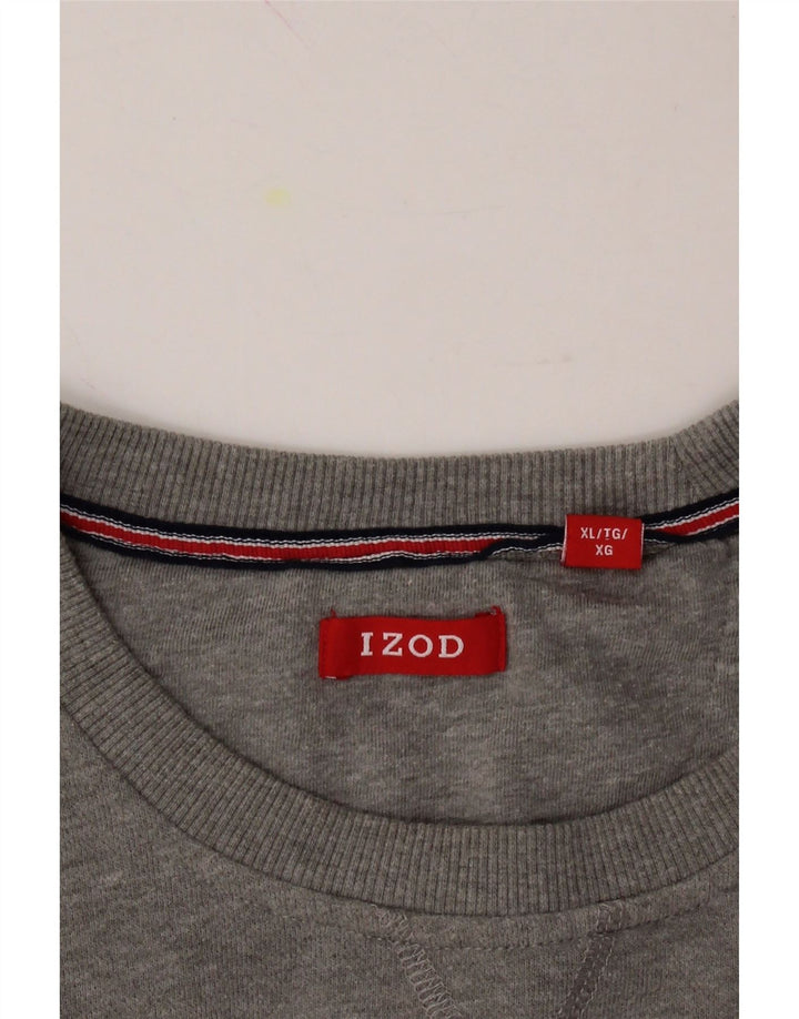 IZOD Mens Sweatshirt Jumper XL Grey Cotton Vintage Izod and Second-Hand Izod from Messina Hembry 