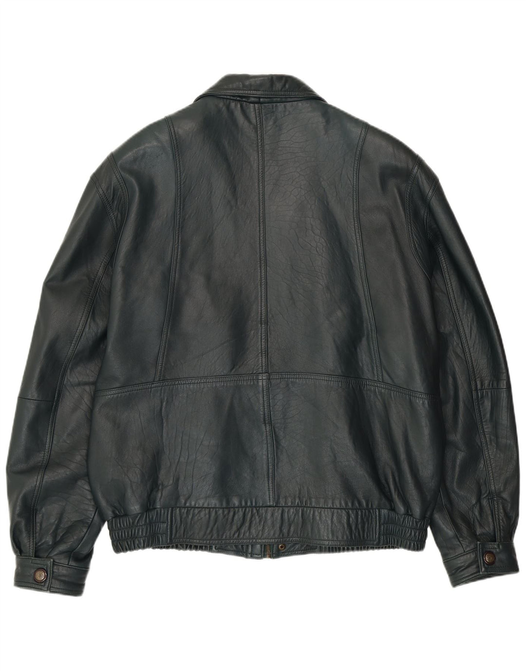 Męska kurtka skórzana VINTAGE EU 56 3XL Zielona skóra