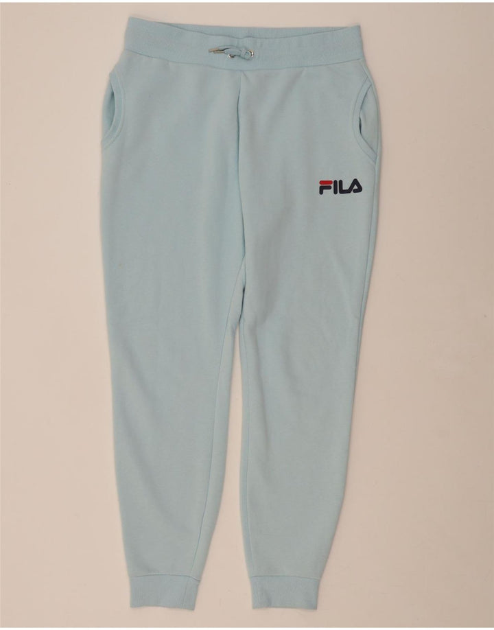 FILA Womens Tracksuit Trousers Joggers UK 14 Large  Blue Polyester Vintage Fila and Second-Hand Fila from Messina Hembry 