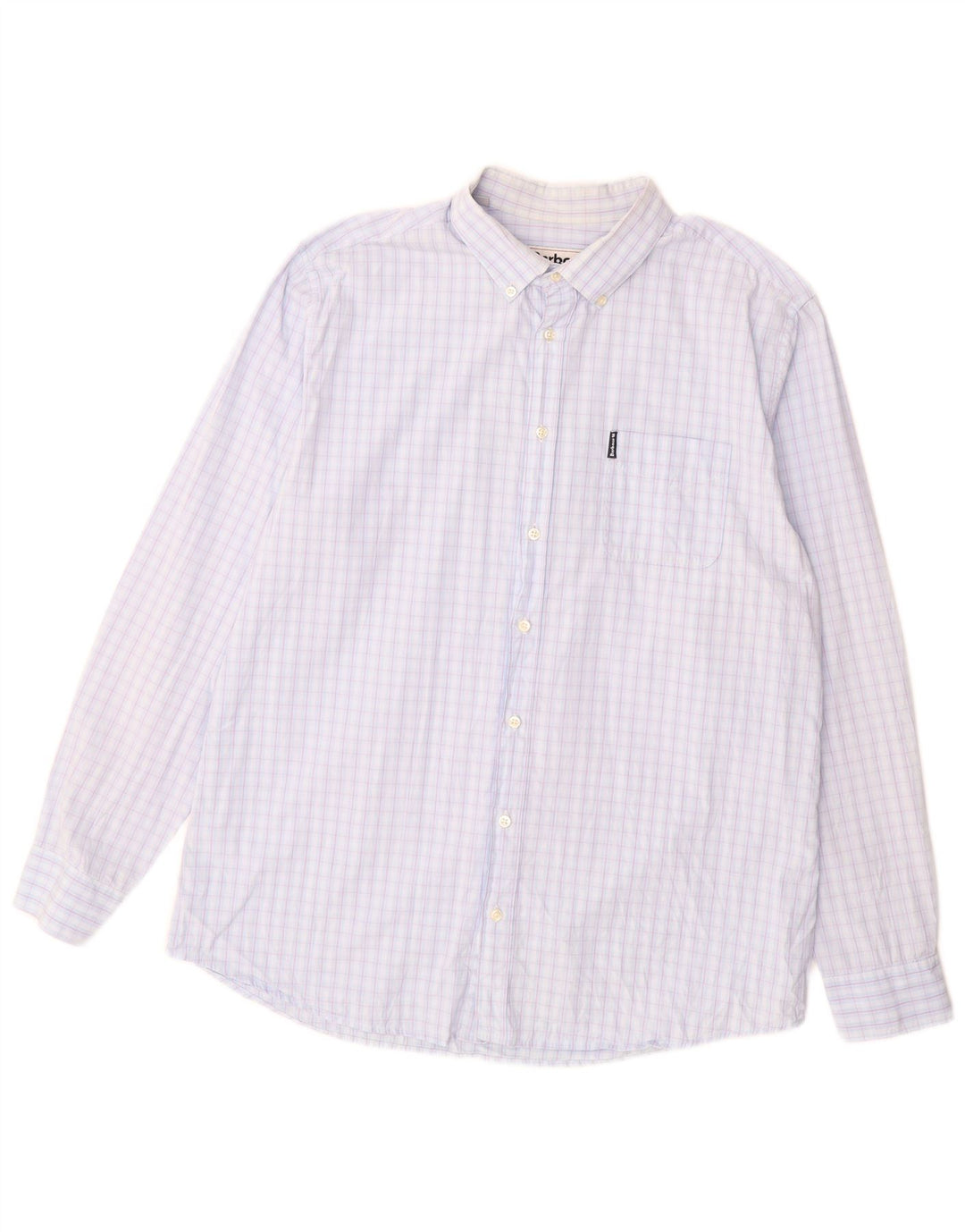 Koszula męska BARBOUR o dopasowanym kroju XL, niebieska bawełniana kratka