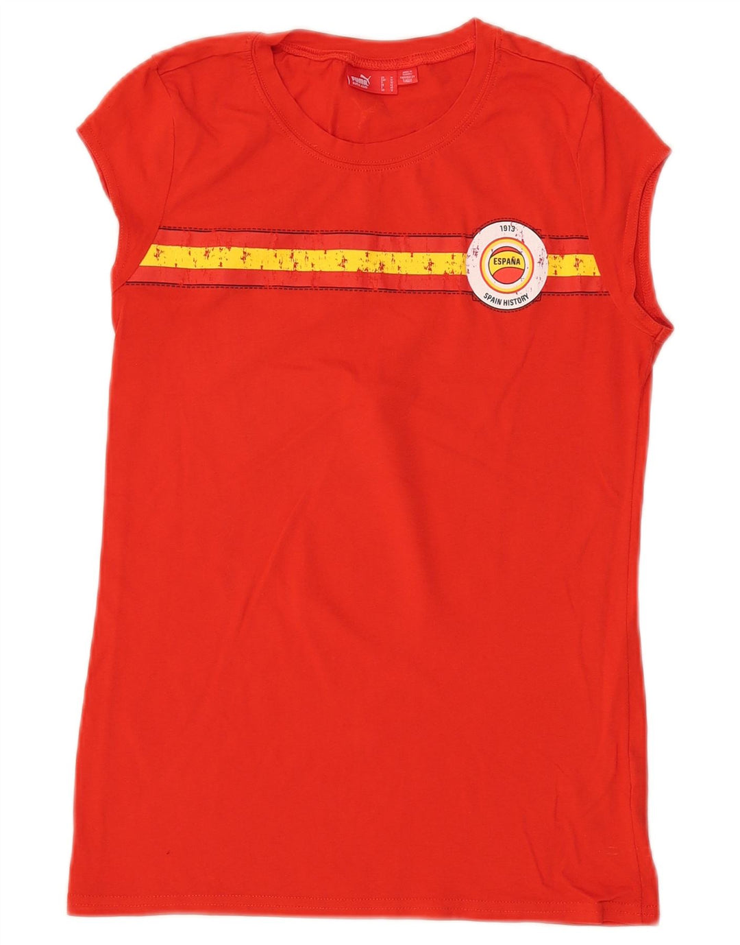 Damska koszulka PUMA Espana z grafiką Top UK 12, średnia czerwona bawełna