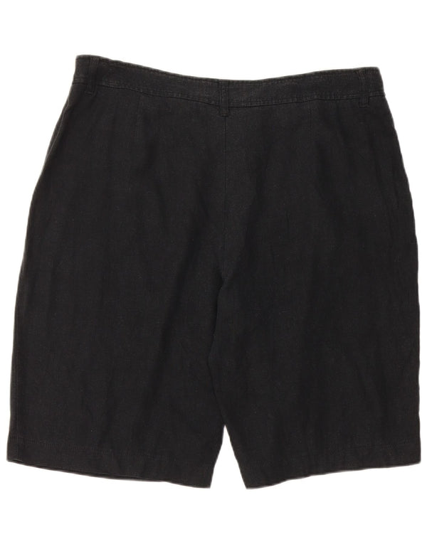 Damskie szorty Marks & Spencer UK 16 Large W34, czarne lniane