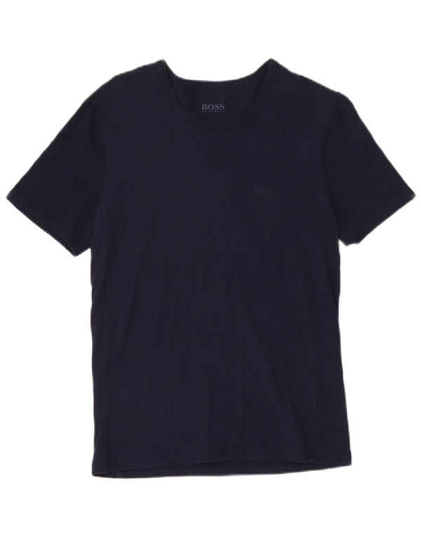 Hugo Boss Mens T-Shirt Top Small Navy Blue Cotton