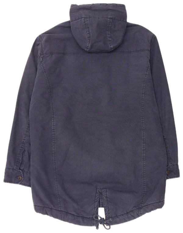 Męska kurtka Sherpa Parka Jack & Jones z kapturem UK 42 XL, granatowa, bawełniana