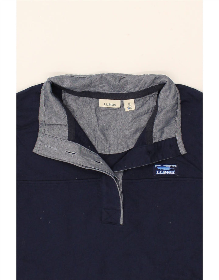 L.L.BEAN Womens Longline Sweatshirt Jumper UK 14 Medium Navy Blue Vintage L.L.Bean and Second-Hand L.L.Bean from Messina Hembry 