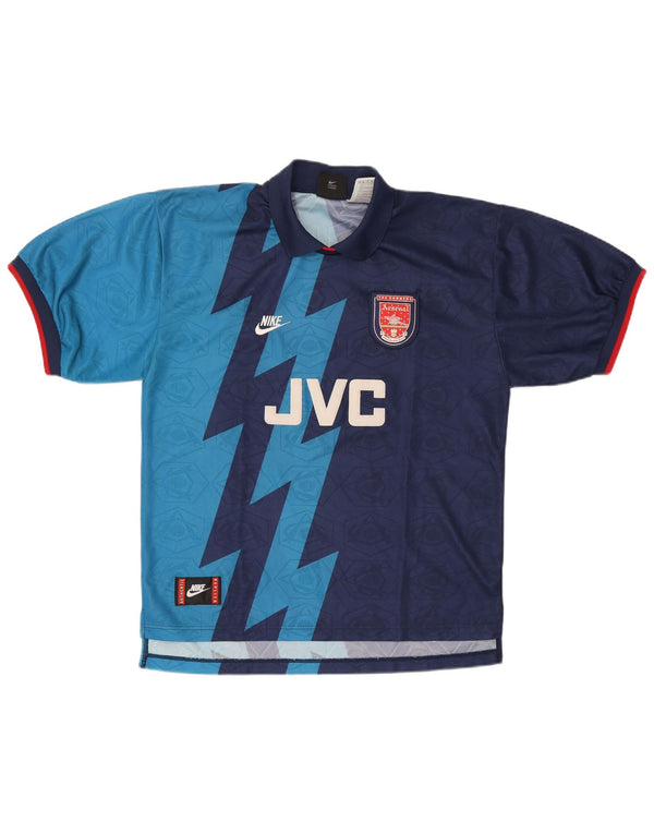 Koszulka męska Nike Arsenal FC 1995-1996 wyjazdowa XL, niebieska, z blokami kolorów, sportowa