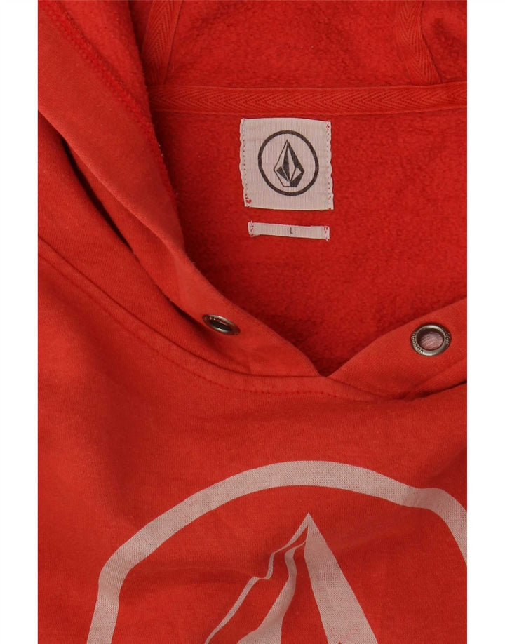 Męski sweter z kapturem Volcom Graphic, duży, pomarańczowy