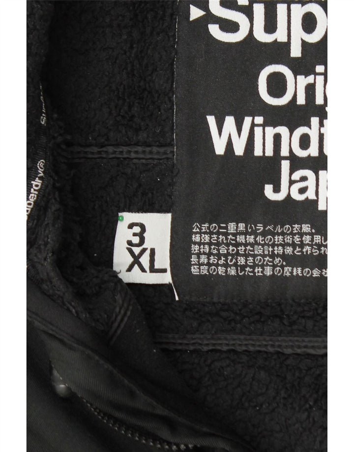 Męska wiatrówka SUPERDRY Windtrekker UK 46 3XL Czarny poliester