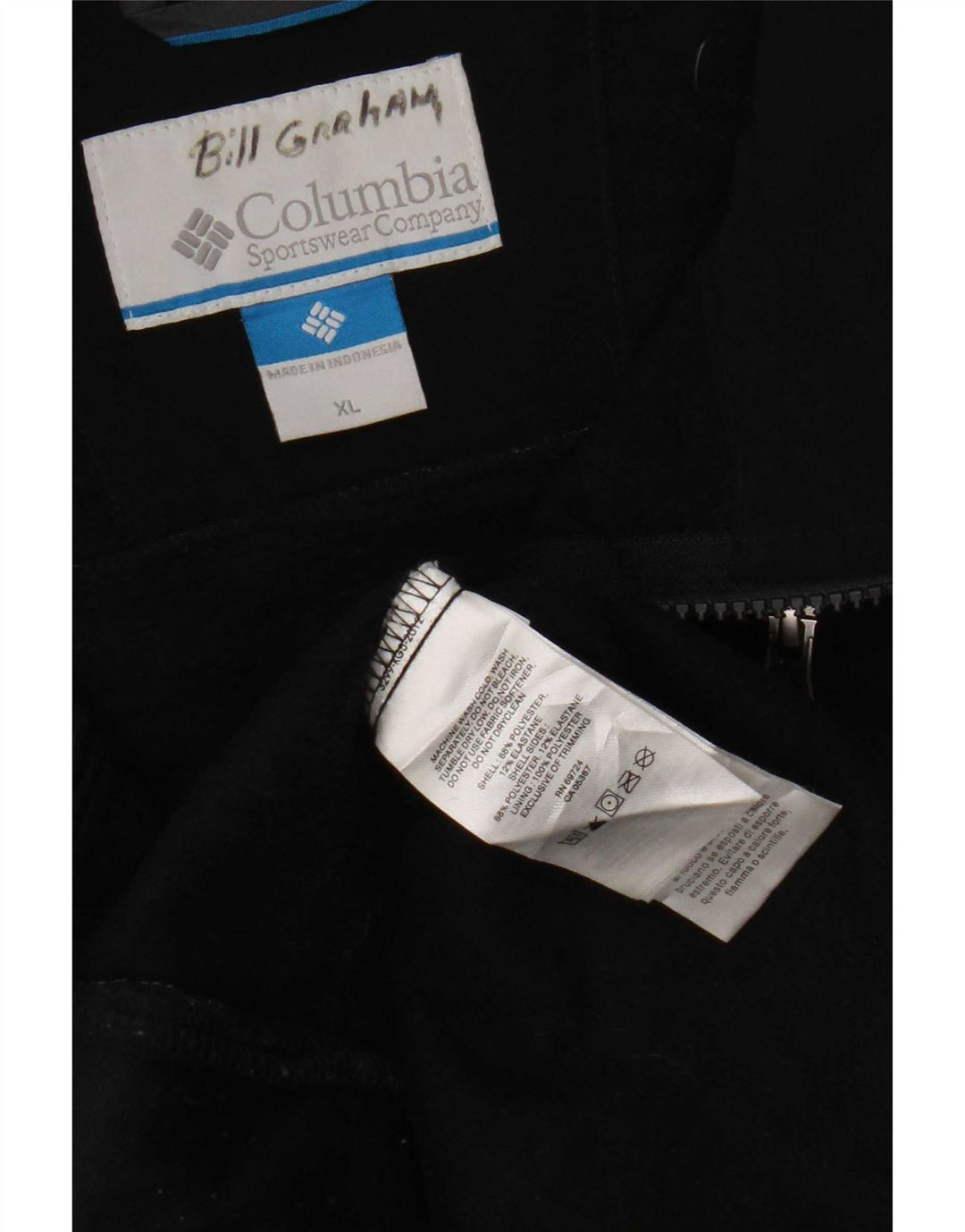 Męska kurtka polarowa Columbia UK 42 XL, czarna, poliestrowa